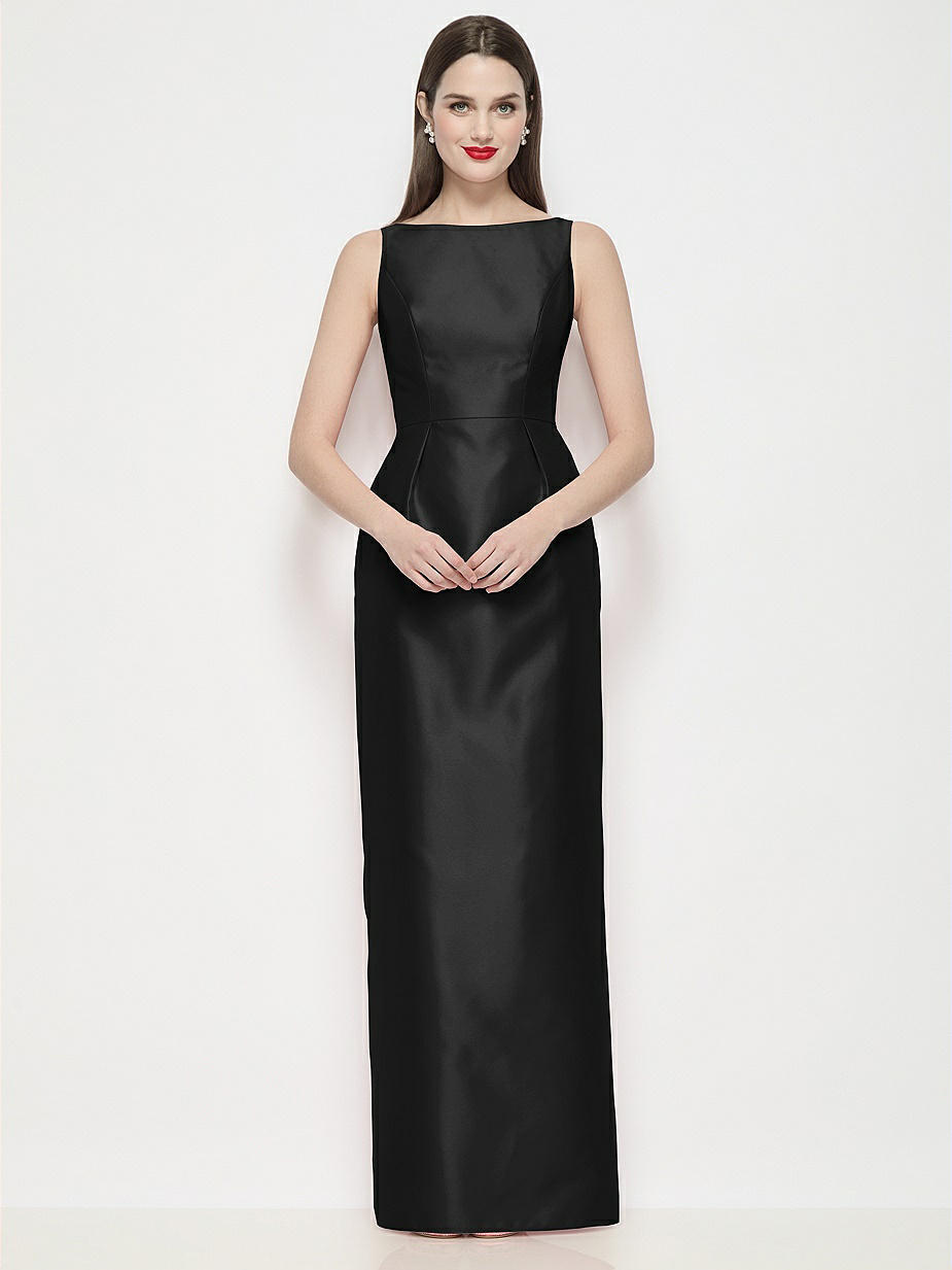 Black Satin Twill Bridesmaid Dresses