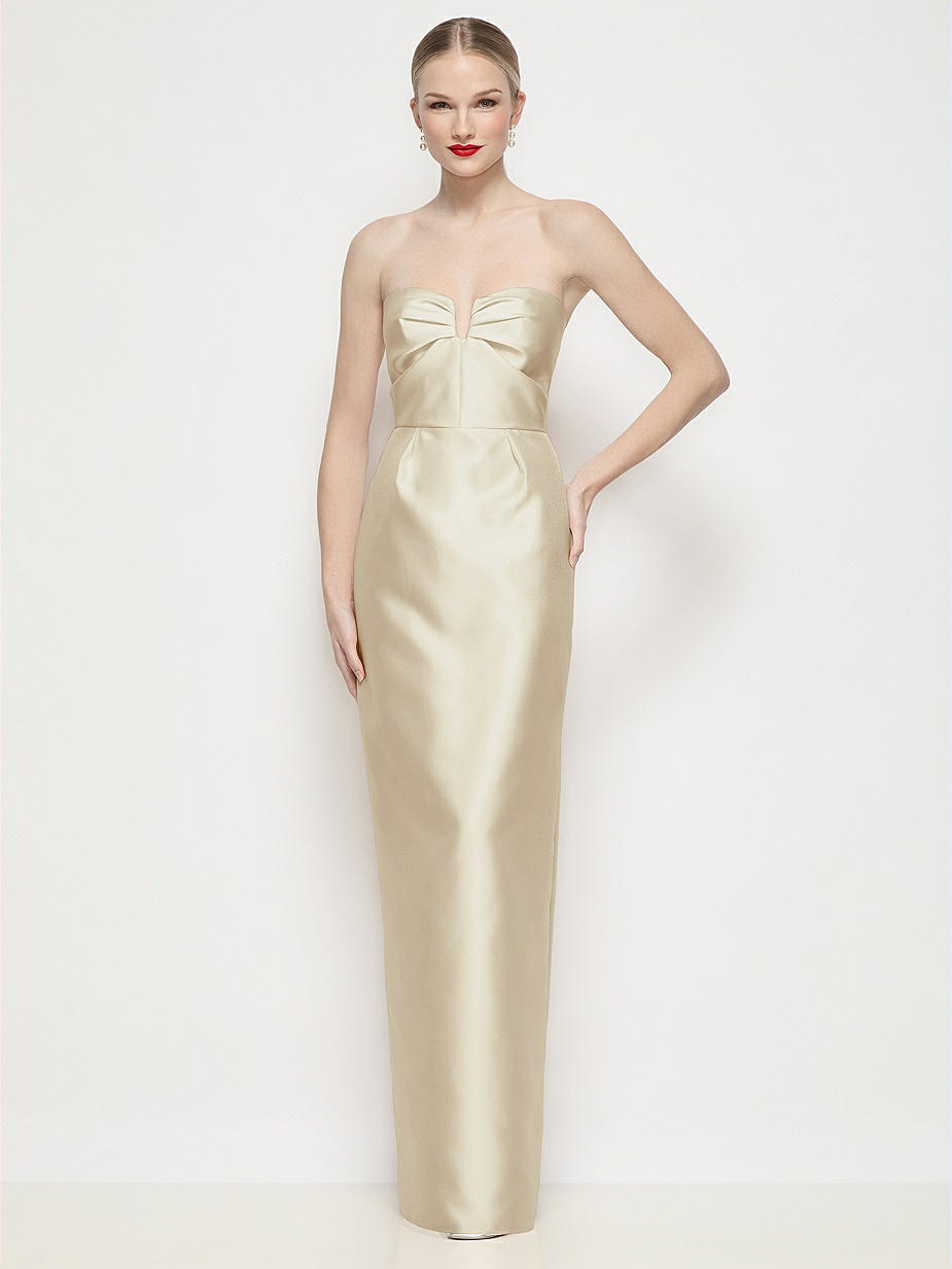 sachin and babi light blue dress Dressing For Success Satin Maxi Dress - Champagne