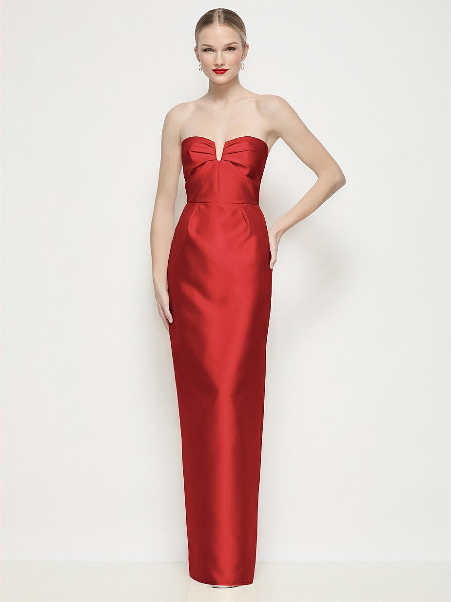 luca bridesmaid dresses Elegant Long Red Spaghetti Straps Sequins Lace Sleeveless Prom Dresses –  Ballbella main image 0