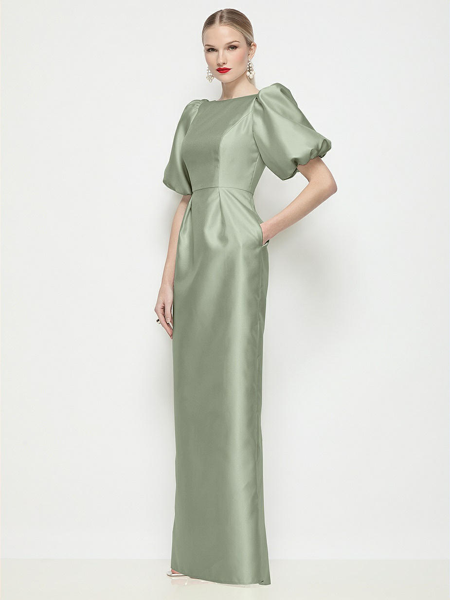 Sage Sleeves Bridesmaid Dresses