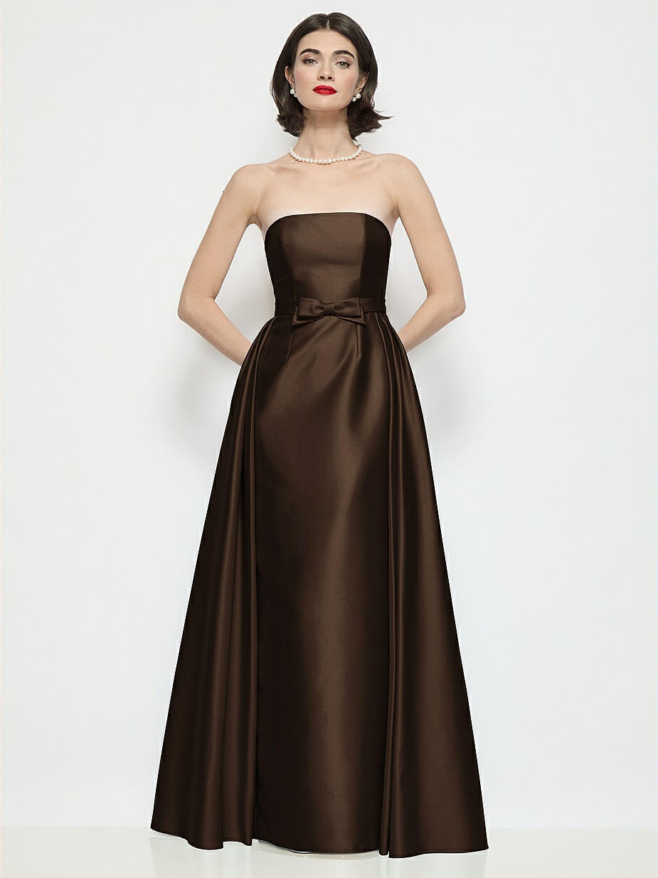 espresso satin bridesmaid dresses Espresso Bridesmaid Dresses | Elegant Brown Gowns