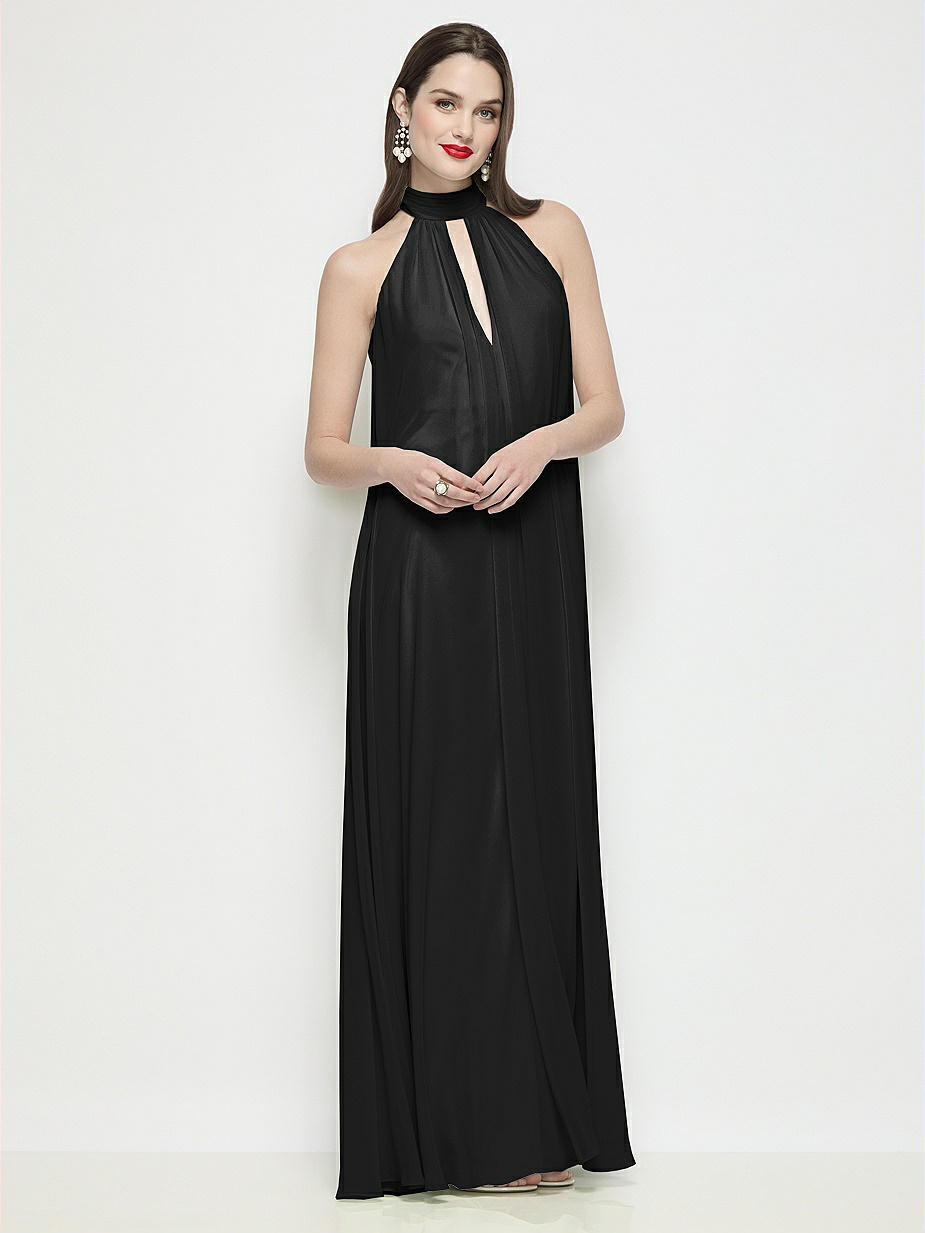 black halter top bridesmaid dresses Six Stories Women's Neck Stretch Dress Elegant halter neck bridesmaid dress perfect for any wedding or formal occasion Strapless Satin Bridesmaid Dress Womens