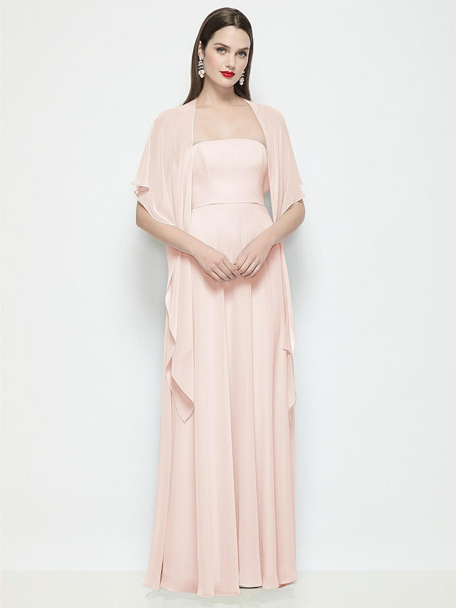 knee length dresses for ladies Sweet Pleated One Shoulder Chiffon Bridesmaid Dress