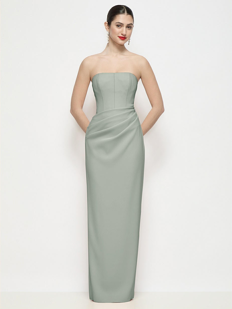 green emerald velvet dress Nellie Drop Waist Maxi Dress in Sage