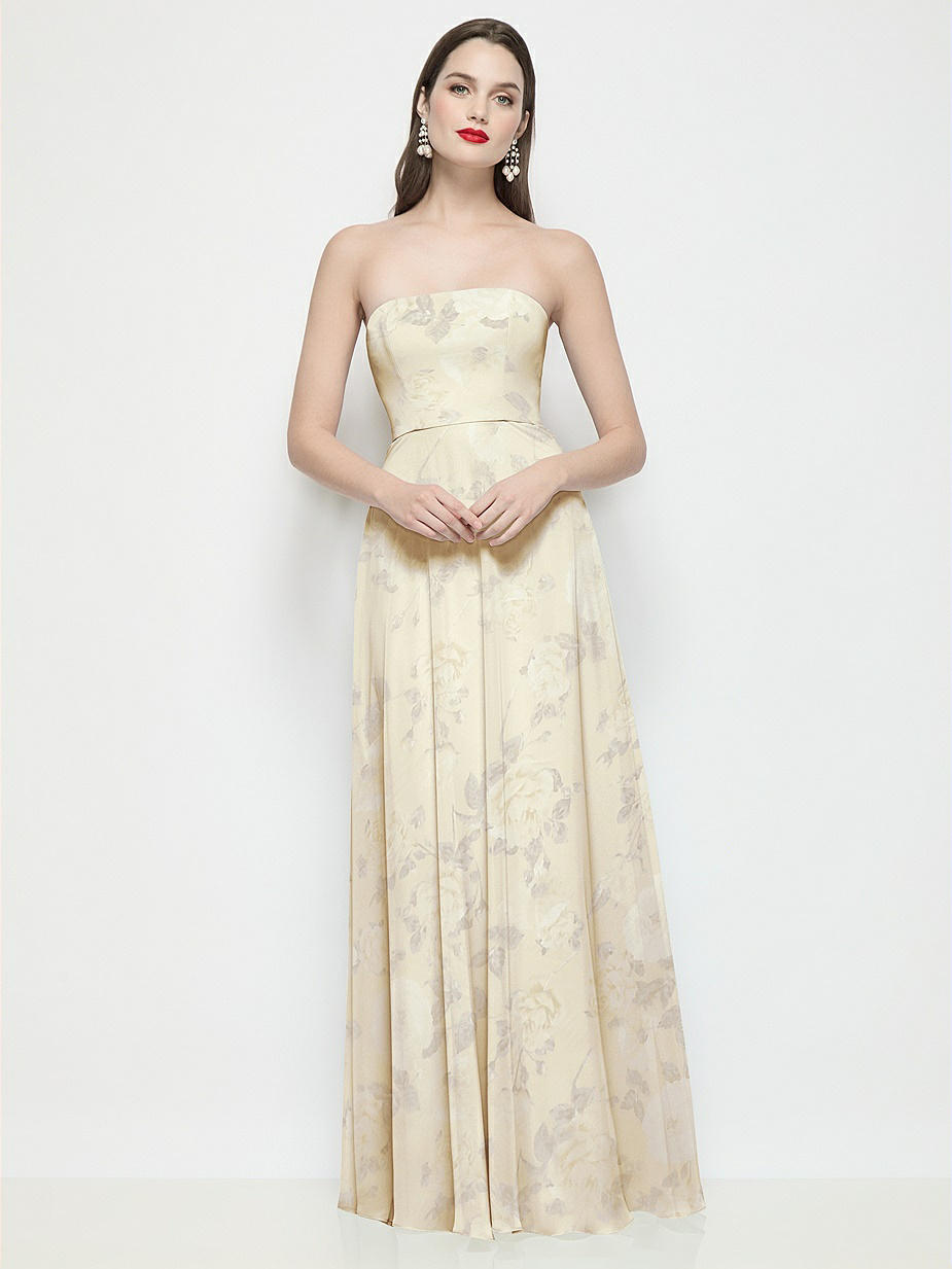 Butter Yellow Floral Bridesmaid Dresses | Dessy