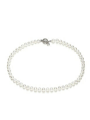 Genuine Freshwater Pearl Necklace - 16 