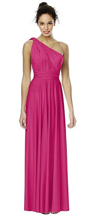 Matte Jersey Long Twist Wrap Dress