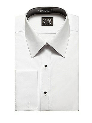  The Harry by After Six: Plain Front, Regular Fit Tuxedo Shirt - TS-HARRY