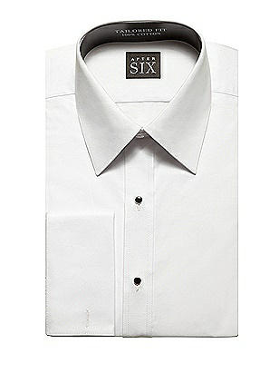 The Will by After Six: Plain Front Tuxedo Shirt - TS-WILL
