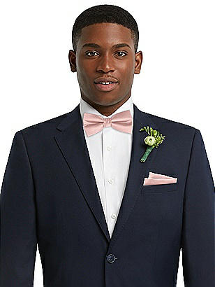Handmade Rose Quartz Satin Classic Men's Tie Wedding Tie Regular Tie Prom Tie 