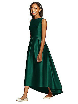 forest green junior bridesmaid dress