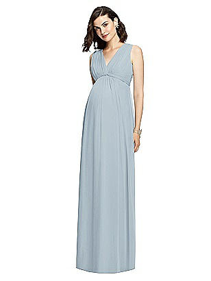 alfred sung shirred chiffon gown