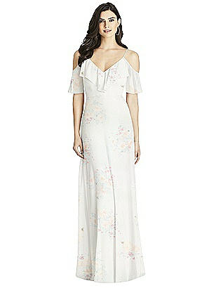 Criss Cross Back A-Line Maxi Bridesmaid Dress | The Dessy Group