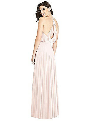 Criss Cross Strap Backless Maxi Bridesmaid Dress | The Dessy Group