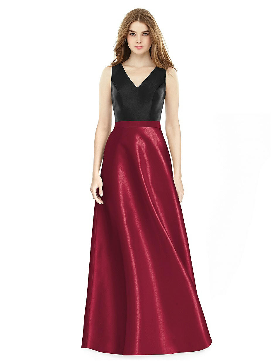 Burgundy Satin Twill Bridesmaid Dresses