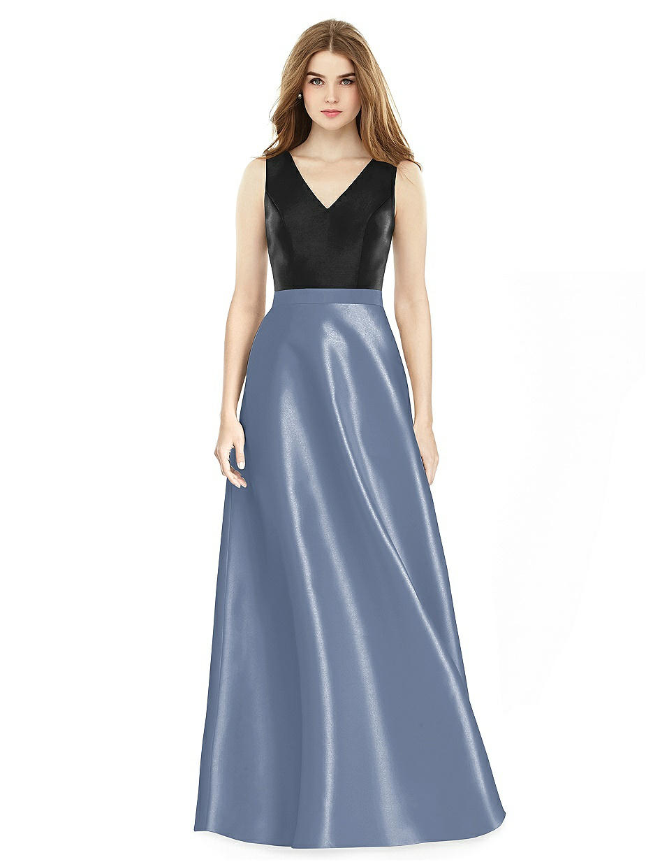 grey green formal dress Elegant Sami Gown in Hunter Green main image 0