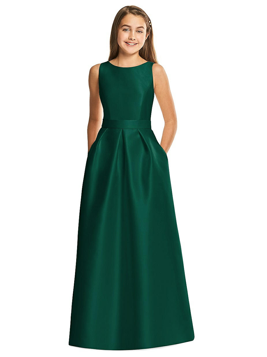 hunter green junior bridesmaid dresses Big Girls Hunter Green Floral Sequin Off Shoulder Junior Bridesmaid Dress 8-12 10 main image 0