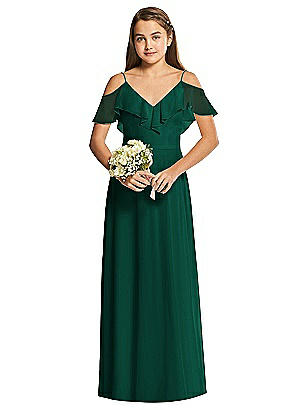 hunter green junior bridesmaid dress