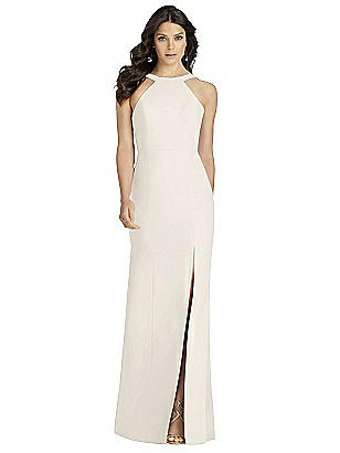 Off-the-Shoulder Straight Neck Dress with Criss Cross Back