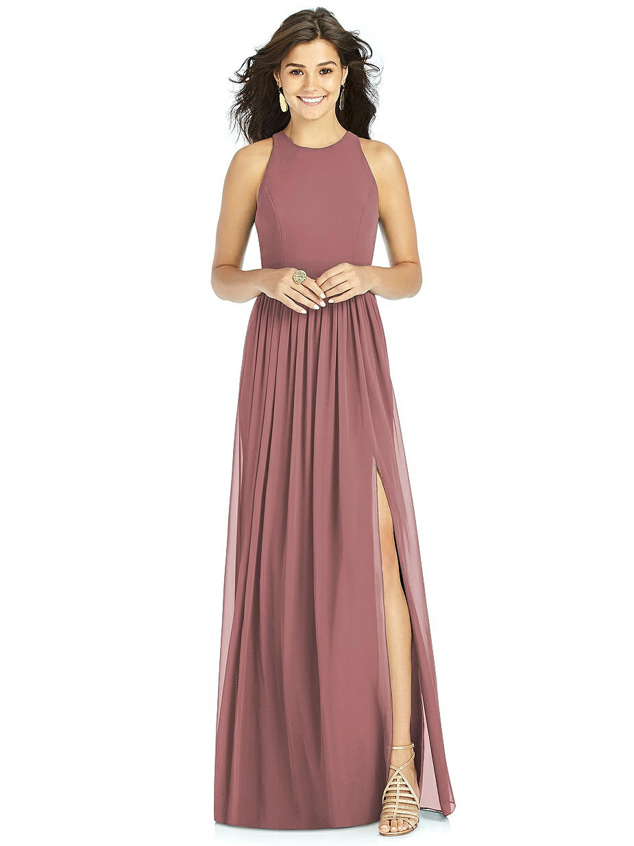 slim fit dress slacks Long Formal Dress CD975 by Ladivine Rosewood / 2