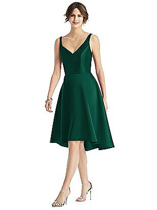 alfred sung high low cocktail dress