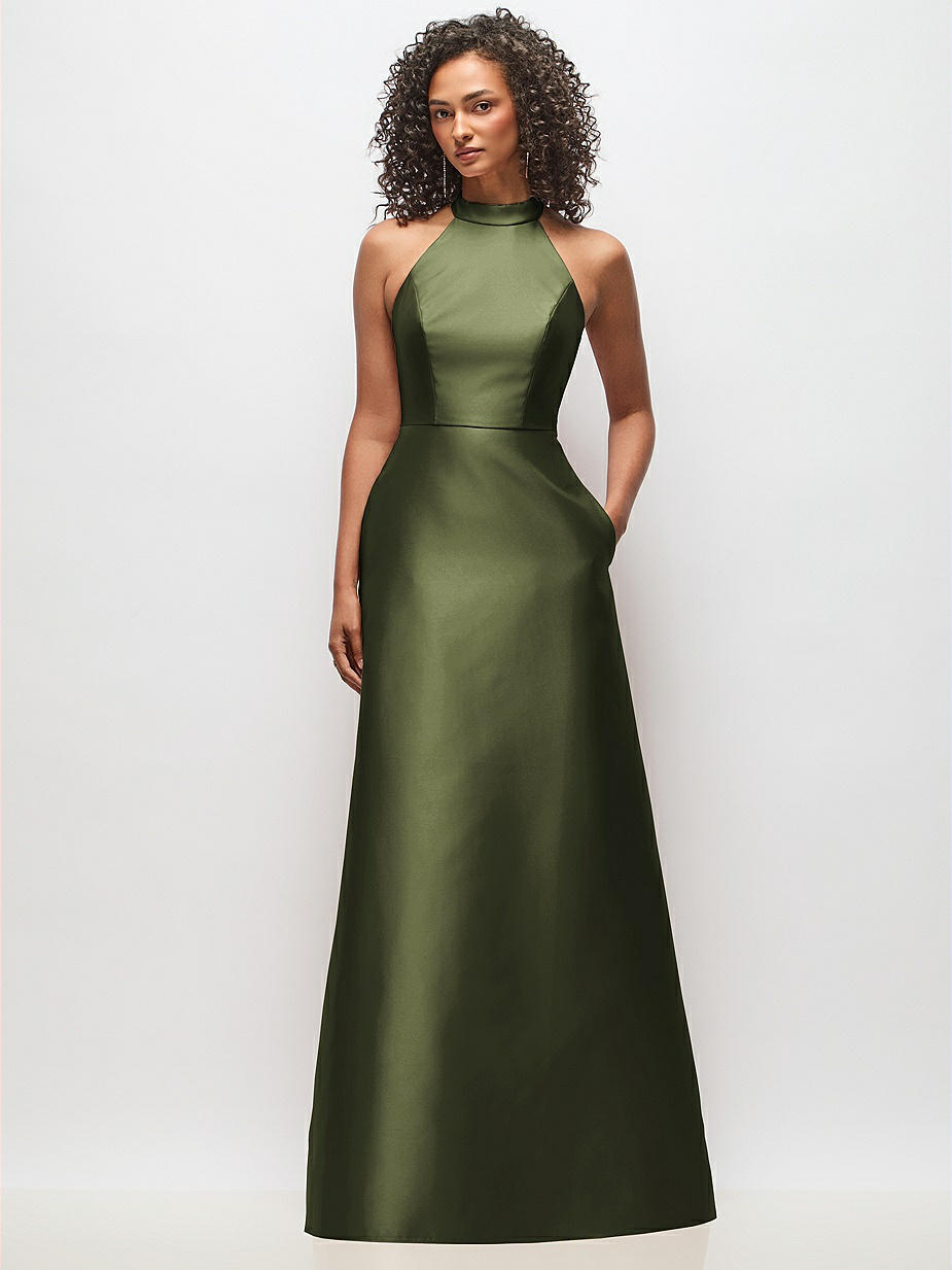 strapless open back dress Womens Boho Chic Pleated Midi Dress Olive Green Mocha Mousse / Medium