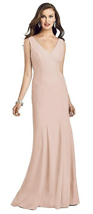 Sleeveless Seamed Bodice Trumpet Gown