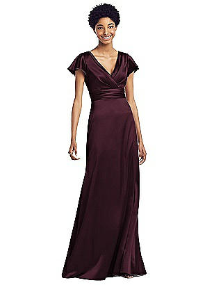 faux wrap bridesmaid dress