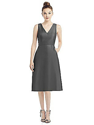 alfred sung high low cocktail dress