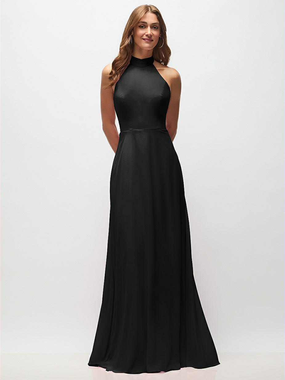 Black Halter Bridesmaid Dresses