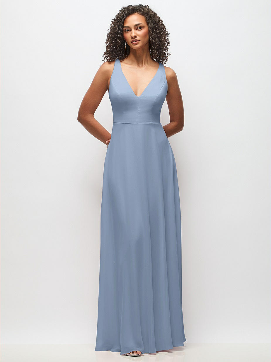 Cloudy Closed Back Bridesmaid Dresses