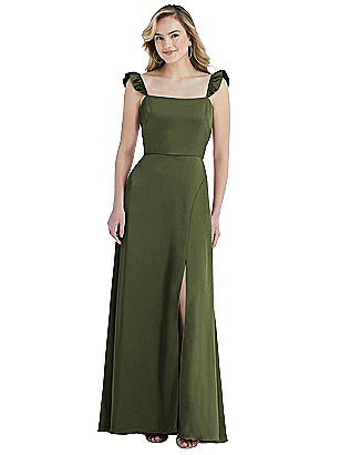 olive green gown