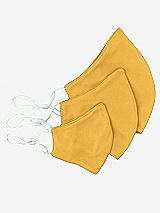Rear View Thumbnail - NYC Yellow Crepe Reusable Face Mask