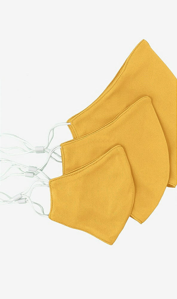 Back View - NYC Yellow Crepe Reusable Face Mask