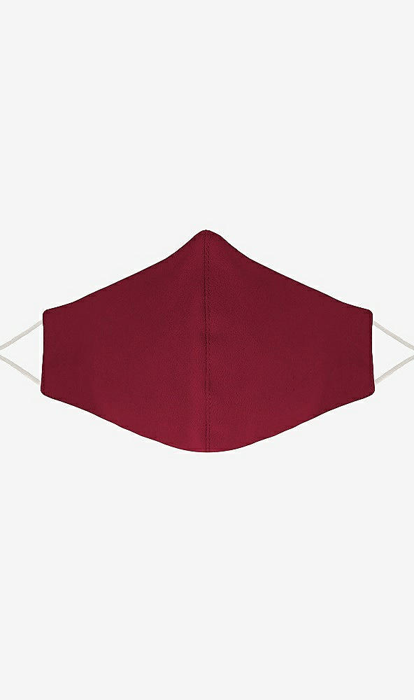 Front View - Burgundy Crepe Reusable Face Mask