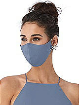 Alt View 2 Thumbnail - Larkspur Blue Crepe Reusable Face Mask