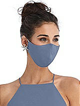 Alt View 2 Thumbnail - Larkspur Blue Soft Jersey Reusable Face Mask