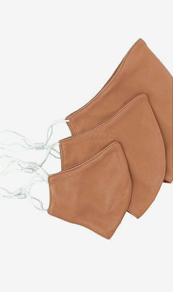 Back View - Toffee Soft Jersey Reusable Face Mask