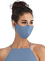 Alt View 2 Thumbnail - Windsor Blue Soft Jersey Reusable Face Mask