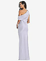 Rear View Thumbnail - Silver Dove Draped One-Shoulder Convertible Maxi Slip Dress