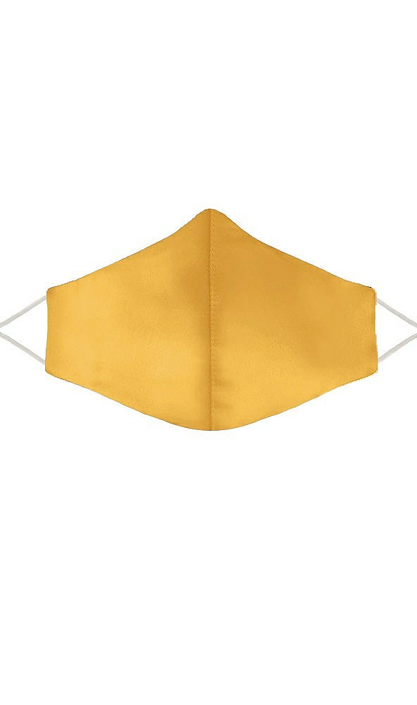 Front View - NYC Yellow Lux Charmeuse Reusable Face Mask