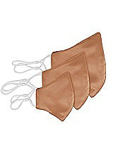 Rear View Thumbnail - Toffee Lux Charmeuse Reusable Face Mask