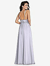 Rear View Thumbnail - Silver Dove Deep V-Neck Shirred Skirt Maxi Dress with Convertible Straps