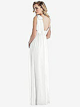 Alt View 2 Thumbnail - White Empire Waist Shirred Skirt Convertible Sash Tie Maxi Dress