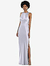 Front View Thumbnail - Silver Dove Jewel Neck Sleeveless Maxi Dress with Bias Skirt