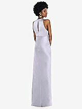 Rear View Thumbnail - Silver Dove Jewel Neck Sleeveless Maxi Dress with Bias Skirt