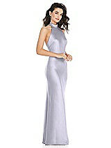 Side View Thumbnail - Silver Dove Scarf Tie High-Neck Halter Maxi Slip Dress