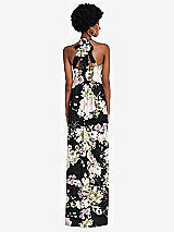 Alt View 5 Thumbnail - Noir Garden Convertible Tie-Shoulder Empire Waist Maxi Dress