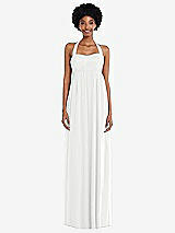 Alt View 4 Thumbnail - White Convertible Tie-Shoulder Empire Waist Maxi Dress