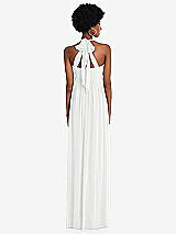 Alt View 5 Thumbnail - White Convertible Tie-Shoulder Empire Waist Maxi Dress
